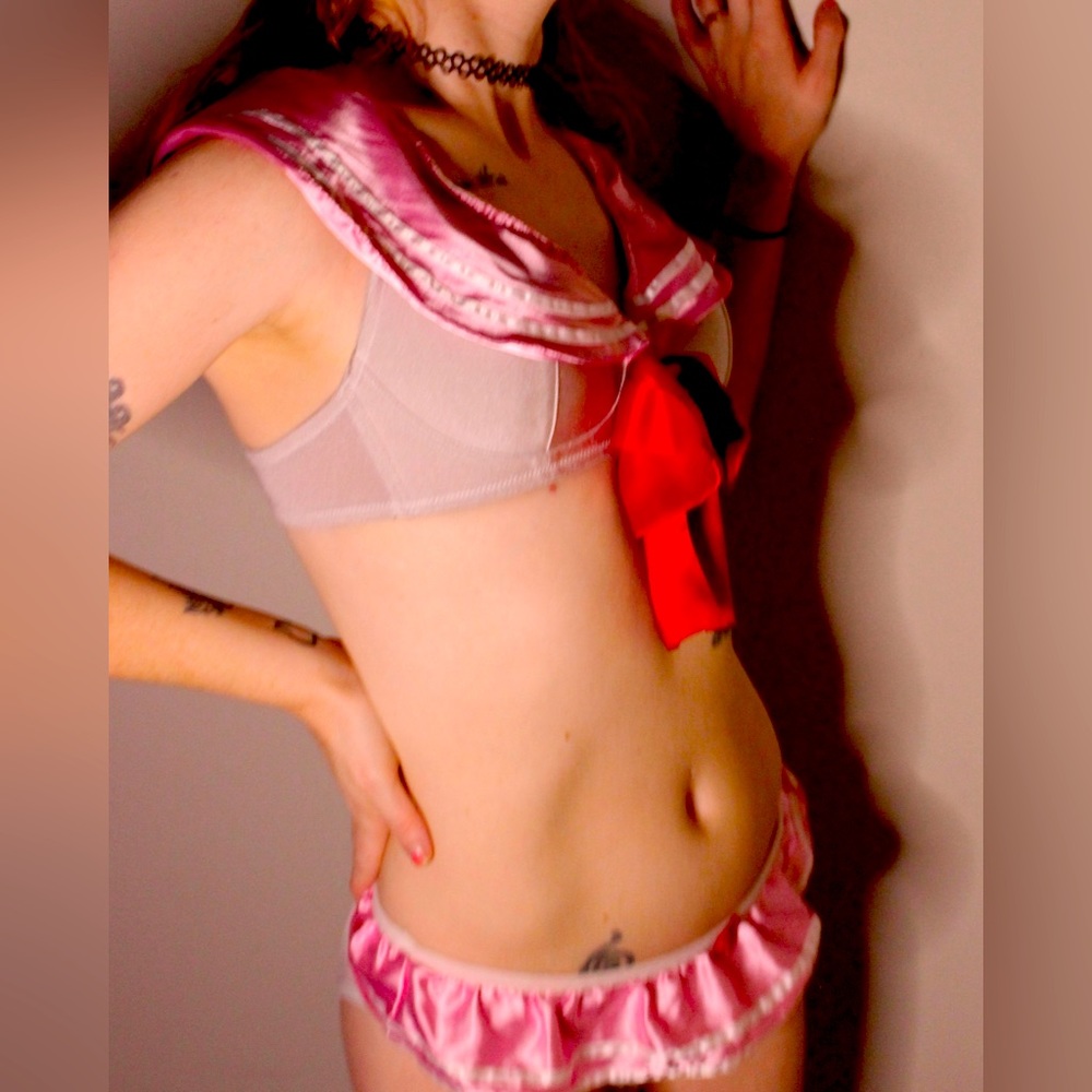 XS pink sailor moon adult sexy Halloween costume set